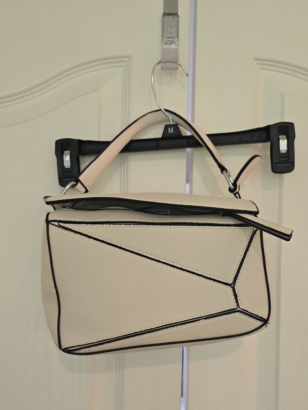 Amazon Cream Satchel with Black Trim